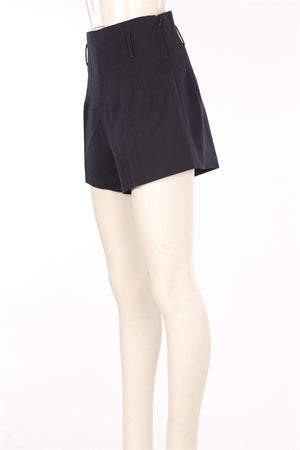 PRADA NAVY WOOL SHORTS FR 38 UK 10