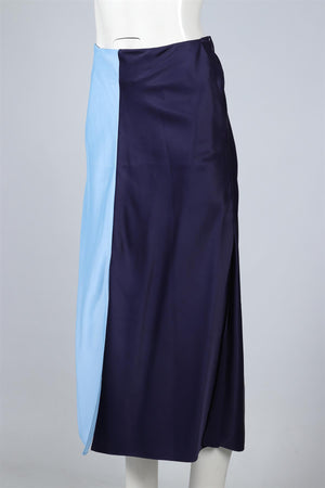 JONATHAN SAUNDERS BLUE SATIN SKIRT IT 42 UK 10