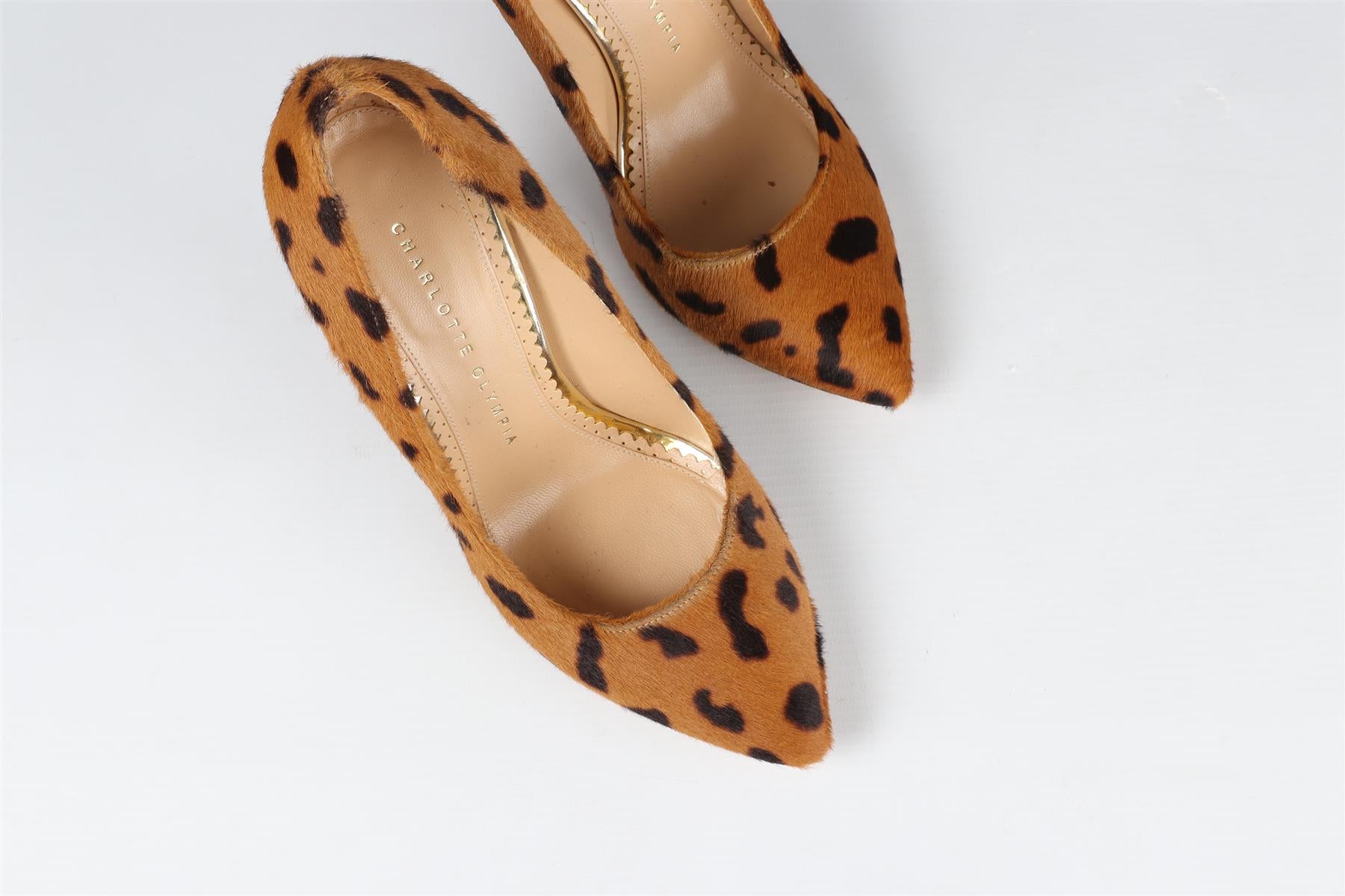 CHARLOTTE OLYMPIA BROWN CALF HAIR PUMPS EU 36 UK 3 US 6