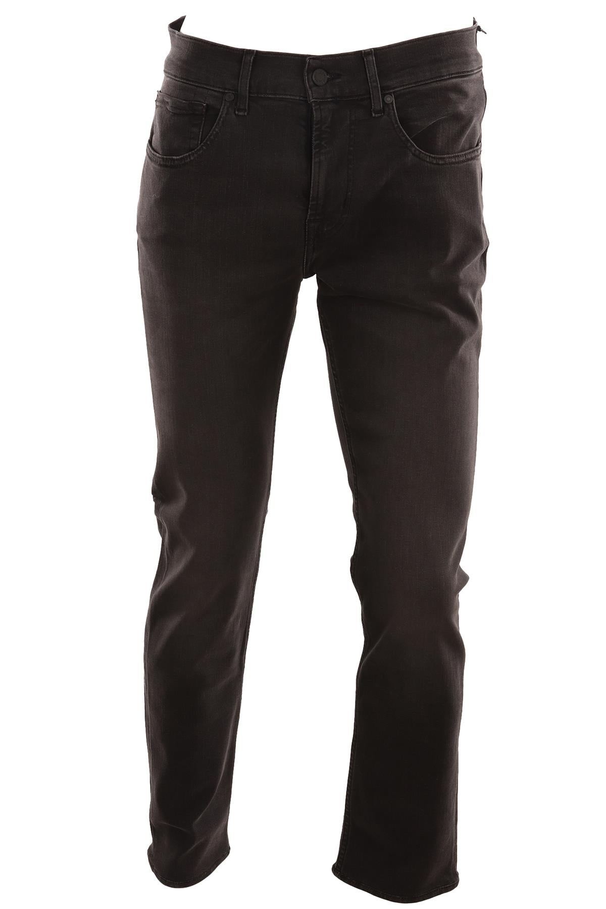 7 FOR ALL MANKIND BLACK SLIM LEG JEANS UK 32