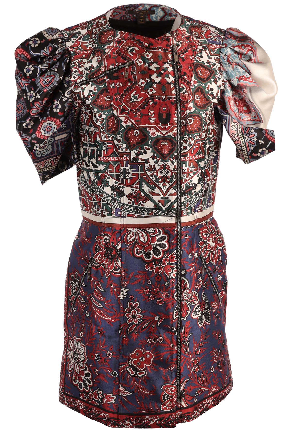 LOUIS VUITTON MULTI 2016 SILK MINI DRESS FR 38 UK 10