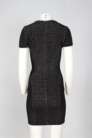 ALAÏA BLACK WOOL MINI DRESS FR 36 UK 8