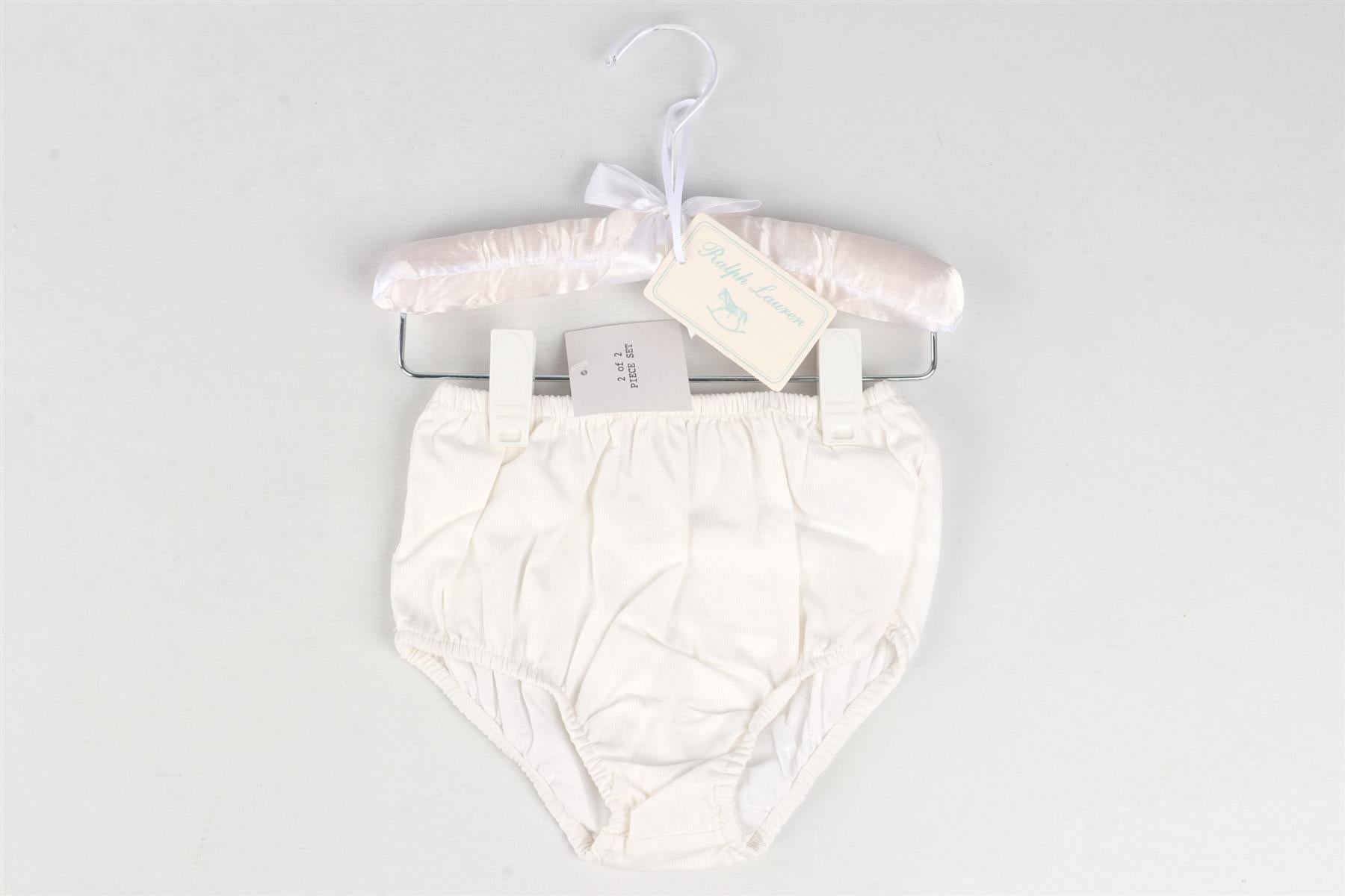 RALPH LAUREN WHITE BABY GIRLS DRESS AND BLOOMERS 18 MONTHS