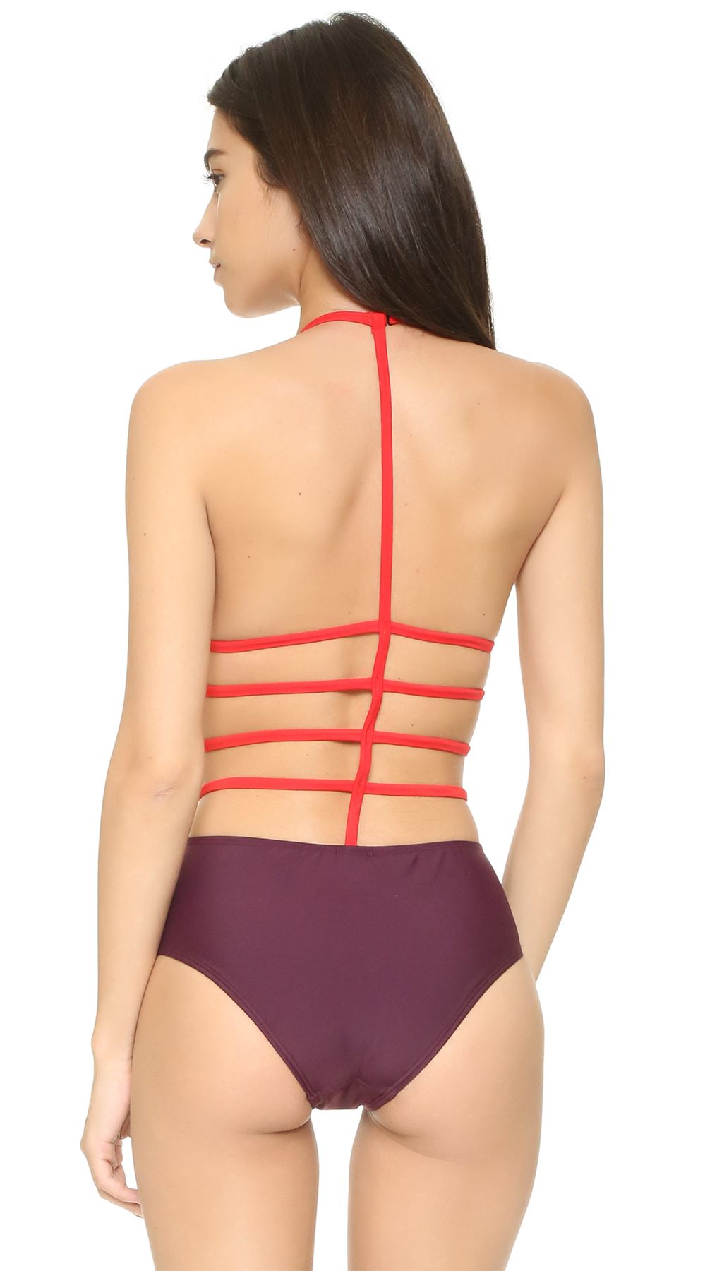 CHROMAT AMELIA RIBBED ONE-PIECE SWIMSUIT LARGE