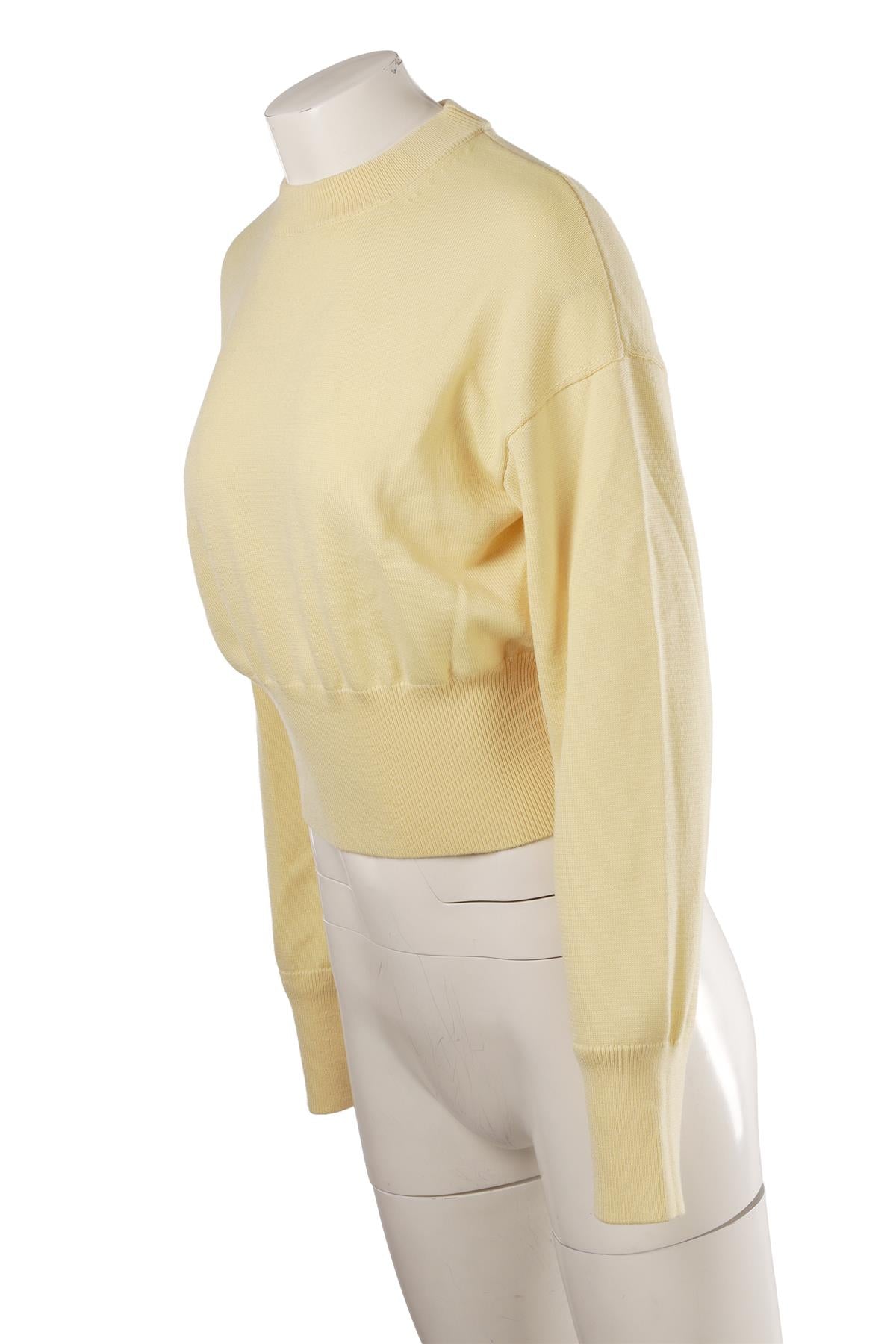 YELLOW COTTON SWEATER