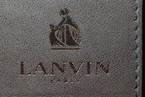 LANVIN LOGO DETAILED LEATHER CLUTCH