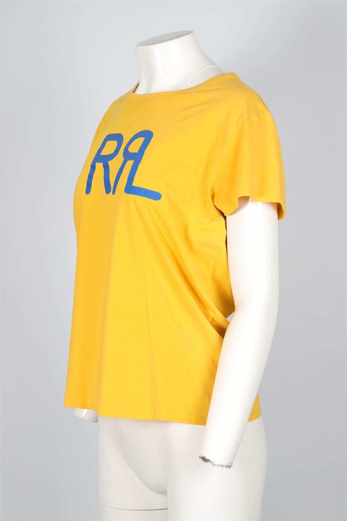 RRL RALPH LAUREN YELLOW COTTON T-SHIRT US 4 UK 8