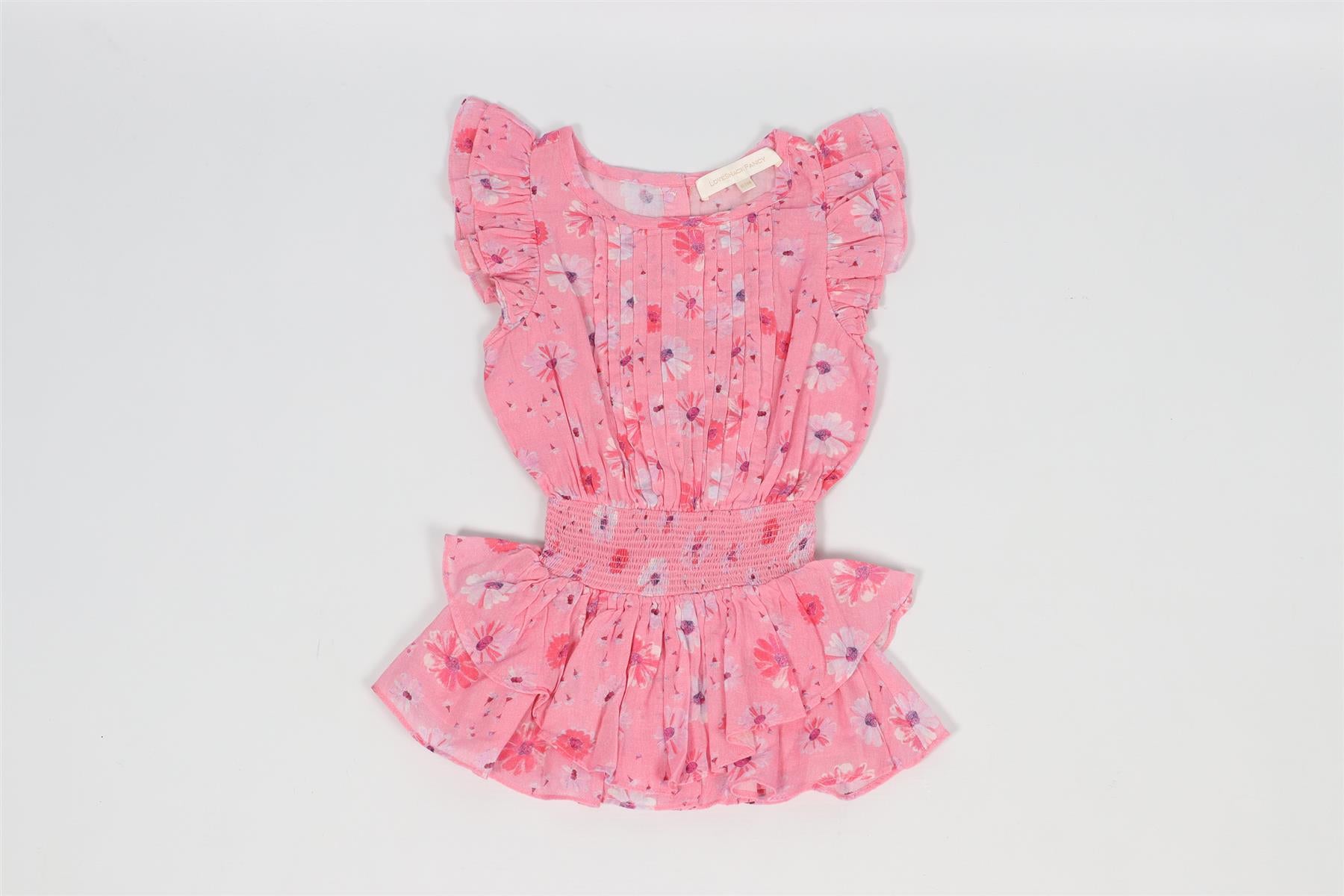 LOVESHACKFANCY PINK BABY GIRLS COTTON DRESS 18-24 MONTHS