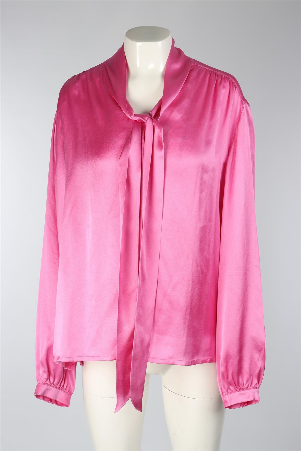 GUCCI PINK SILK TOP IT 46 UK 14