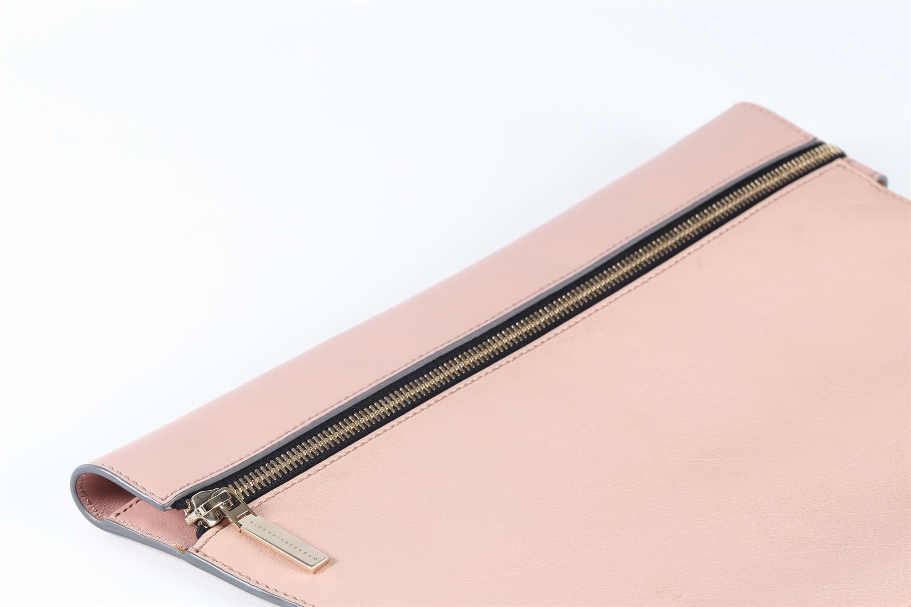 VICTORIA BECKHAM PINK LEATHER CLUTCH