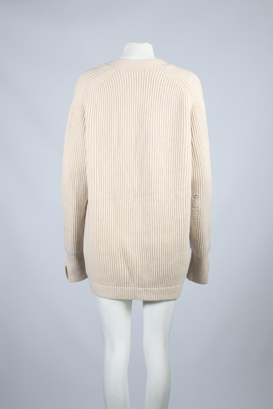 HELMUT LUNG WOOL CARDIGAN MEDIUM