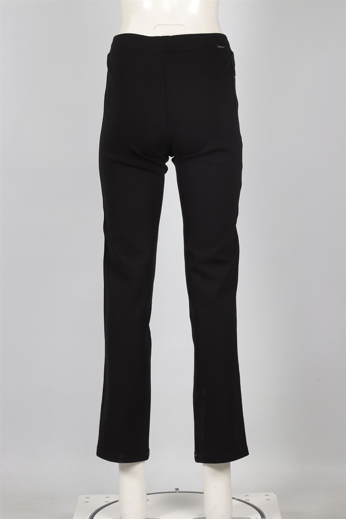 MONCLER BLACK JERSEY STRAIGHT LEG PANTS XSMALL