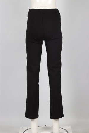 MONCLER BLACK JERSEY STRAIGHT LEG PANTS XSMALL