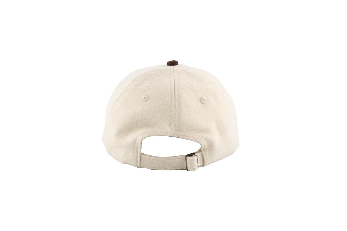 SPORTY & RICH CREAM WOOL BASEBALL CAP