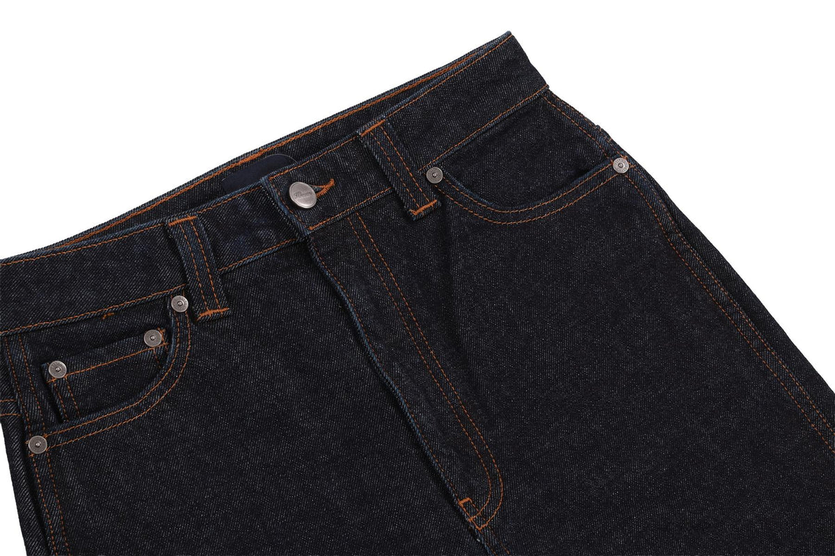 KHAITE BLUE HIGH RISE WIDE LEG JEANS W27.5 UK 8-10