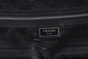 PRADA BLACK 70CM RE-NYLON AND SAFFIANO LEATHER SUITCASE