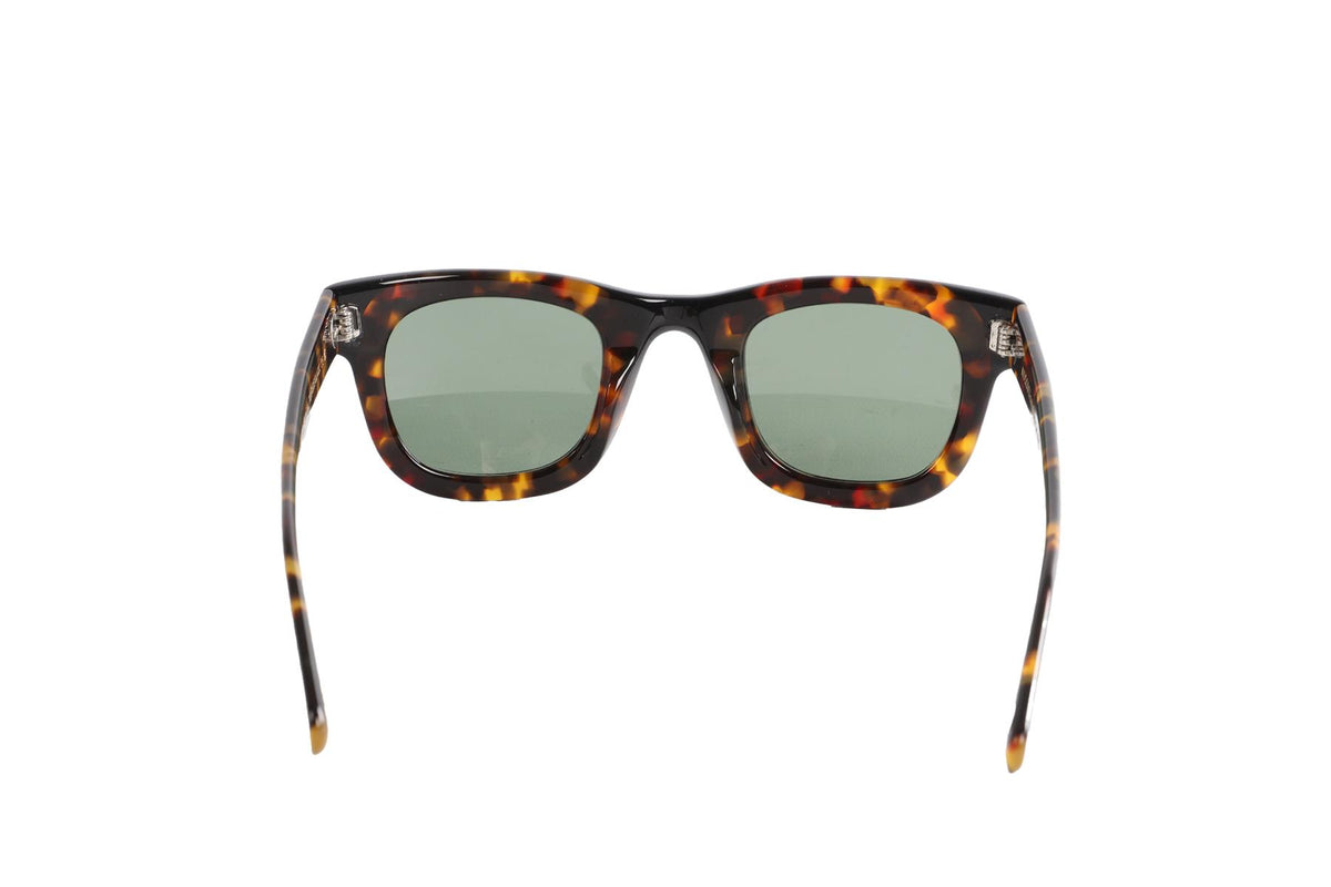 MOSCOT BROWN SQUARE FRAME ACETATE SUNGLASSES