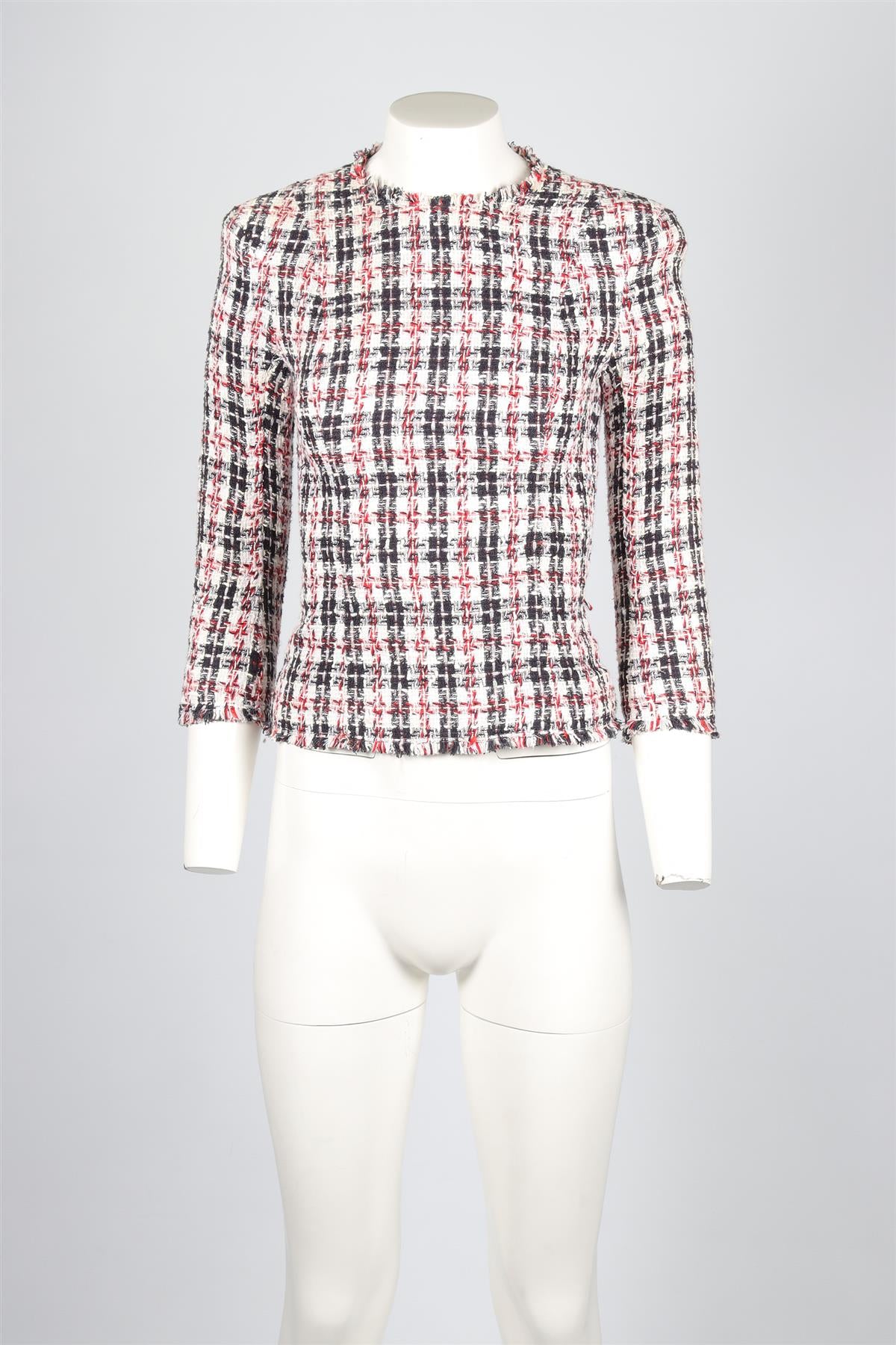 BALMAIN MULTI TWEED TOP FR 34 UK 6