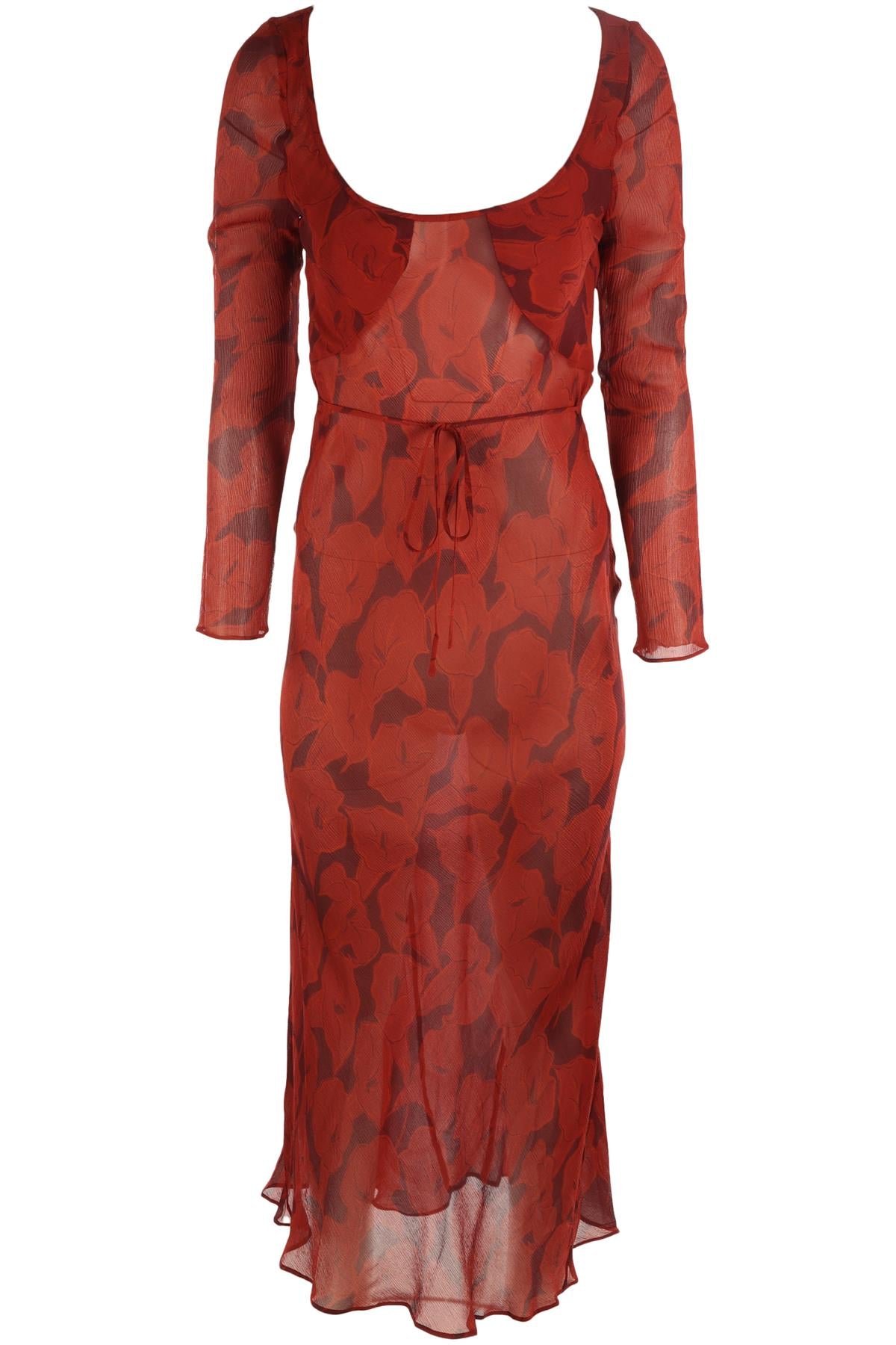 REALISATION PAR RED SILK MAXI DRESS SMALL