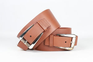 MICHAEL KORS BROWN LEATHER WAIST BELT SMALL