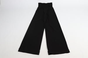 RACIL BLACK WOOL WIDE LEG PANTS FR 34 UK 6