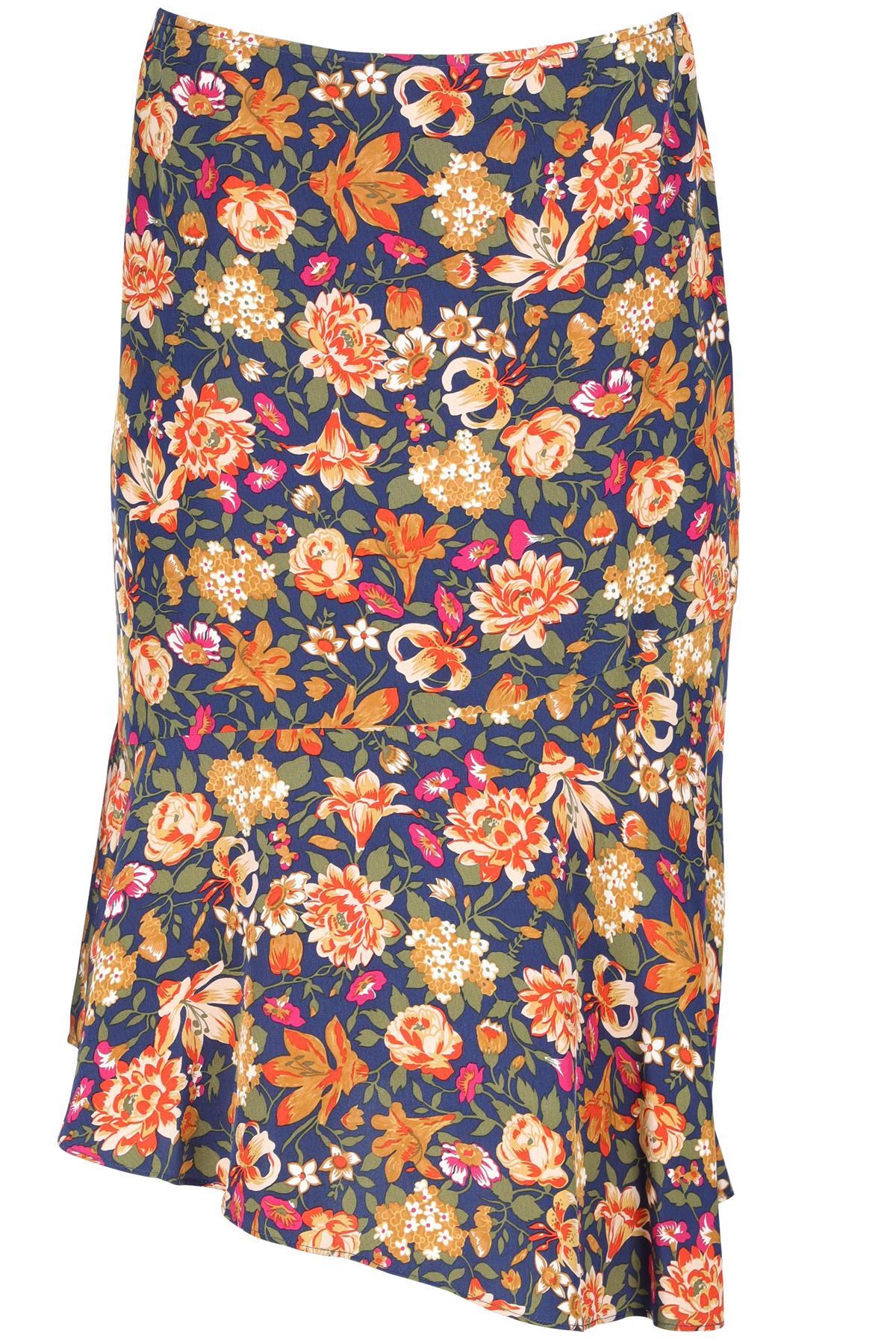 VANESSA BRUNO MULTI SILK SKIRT FR 38 UK 10