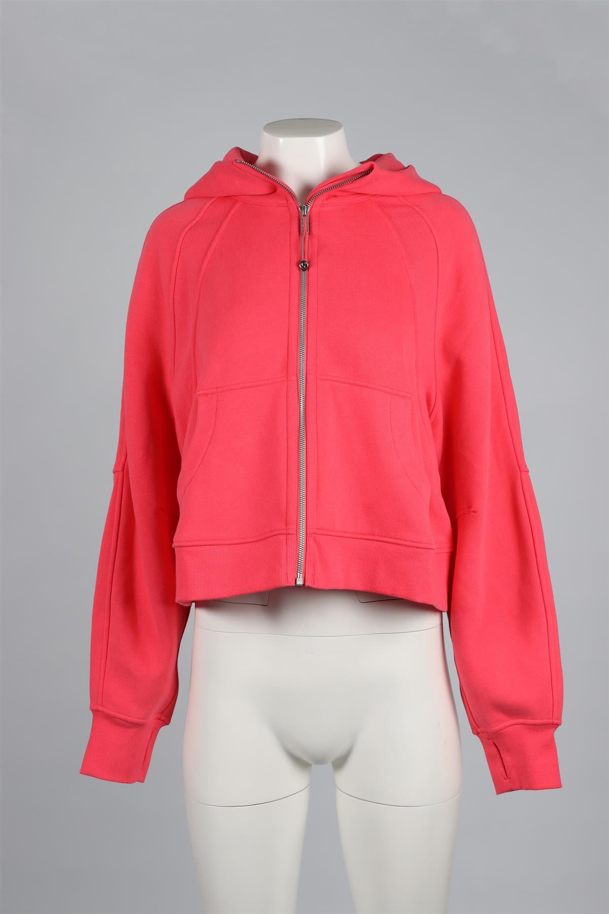 LULULEMON PINK COTTON BLEND HOODIE MEDIUM-LARGE