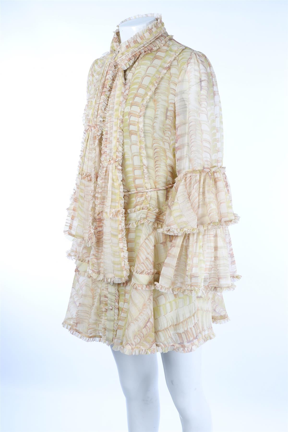 ALEXIS MULTI CHIFFON MINI DRESS MEDIUM