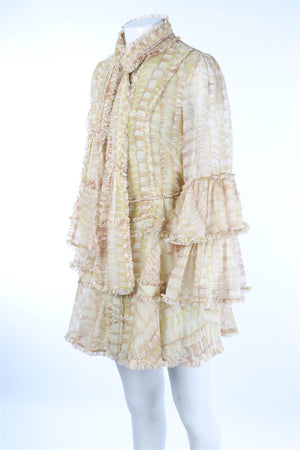 ALEXIS MULTI CHIFFON MINI DRESS MEDIUM