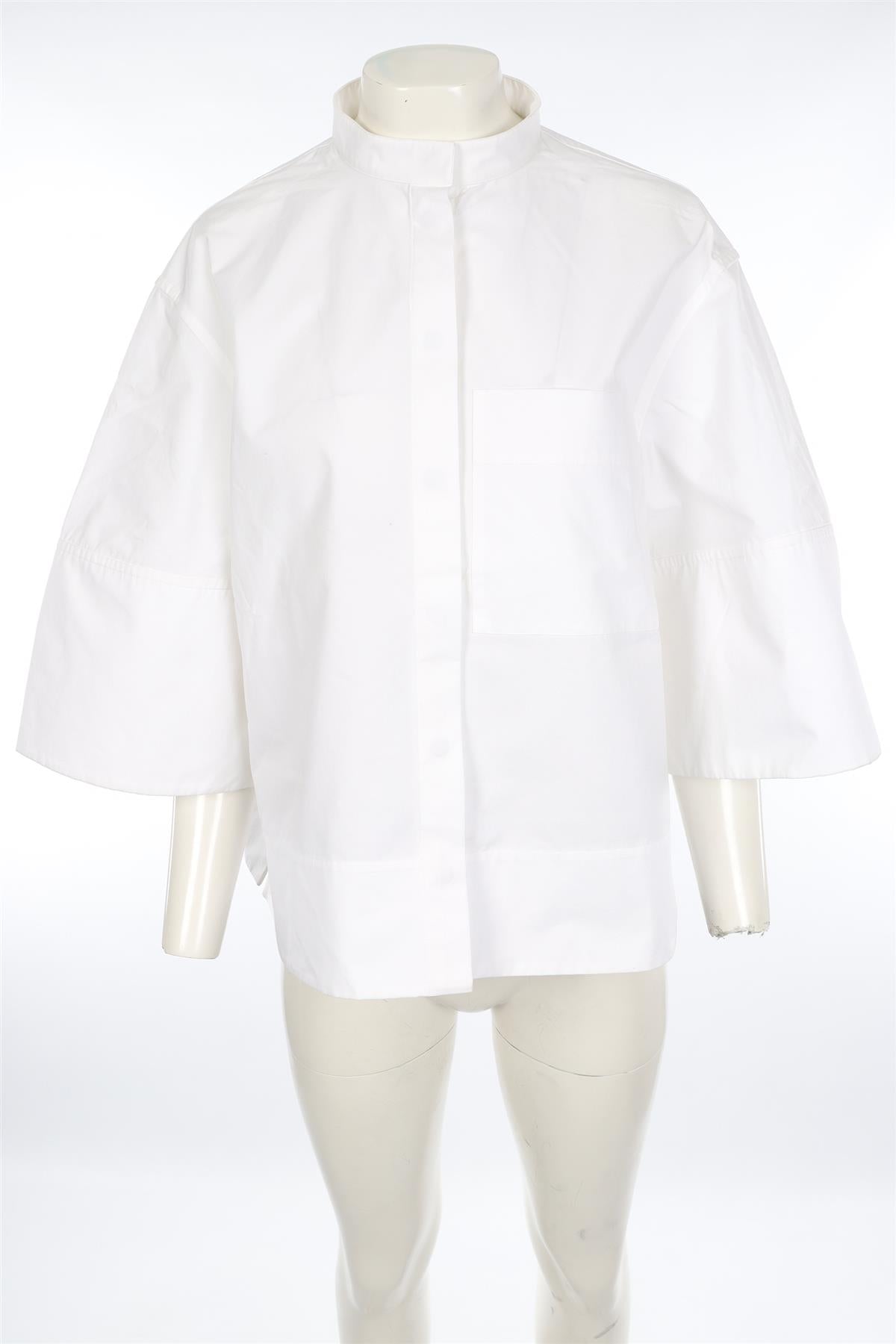 JIL SANDER WHITE COTTON SHIRT FR 36 UK 8