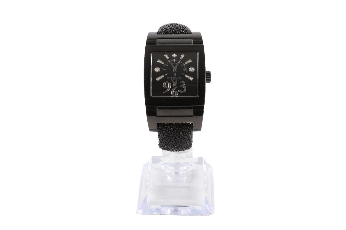 DE GRISOGONO BLACK INSTRUMENTINO WRIST WATCH