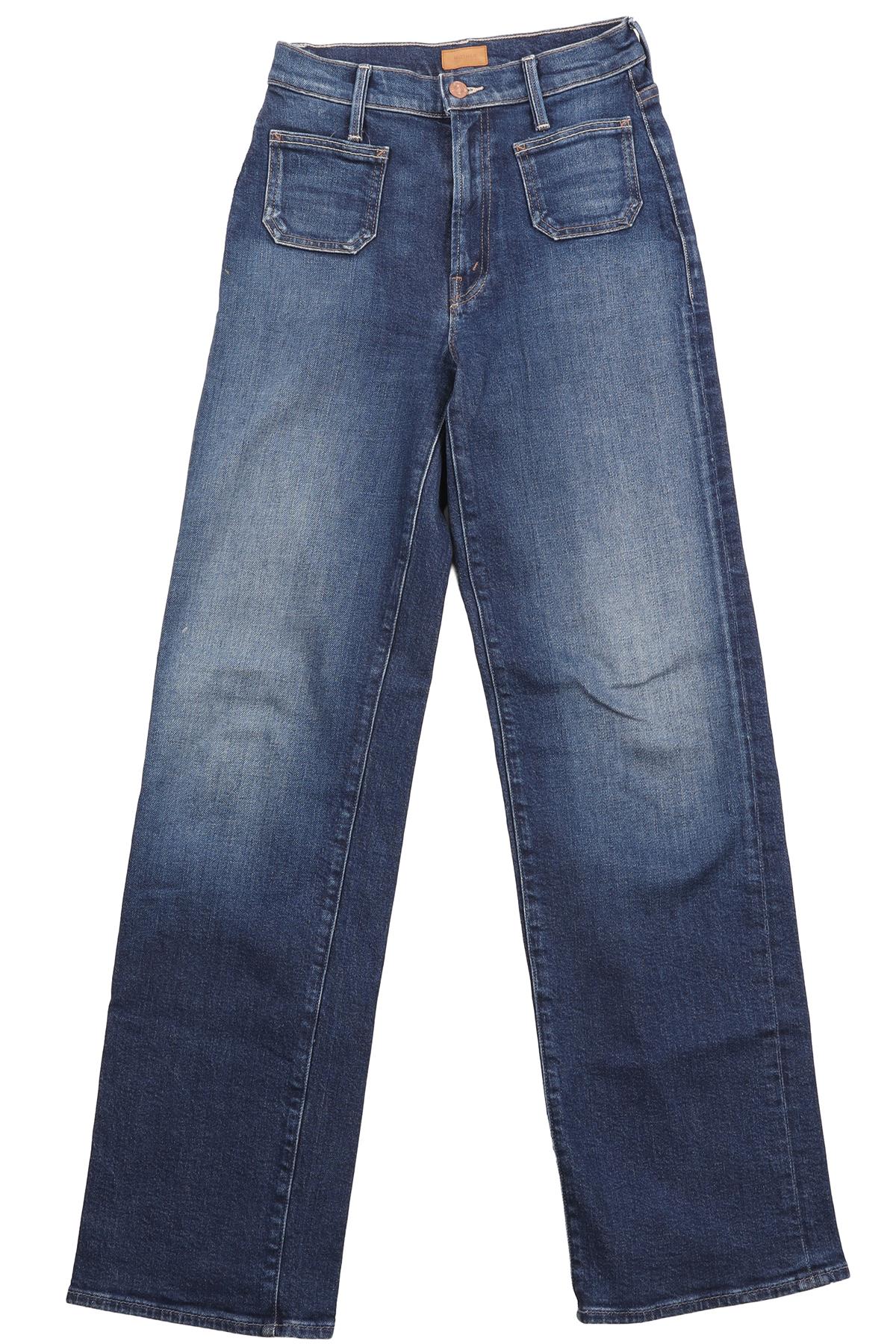 MOTHER BLUE HIGH RISE STRAIGHT LEG JEANS UK 6 W24