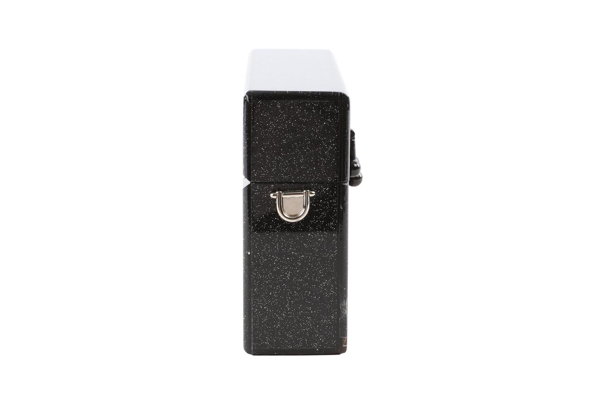 EDIE PARKER BLACK ACETATE CLUTCH