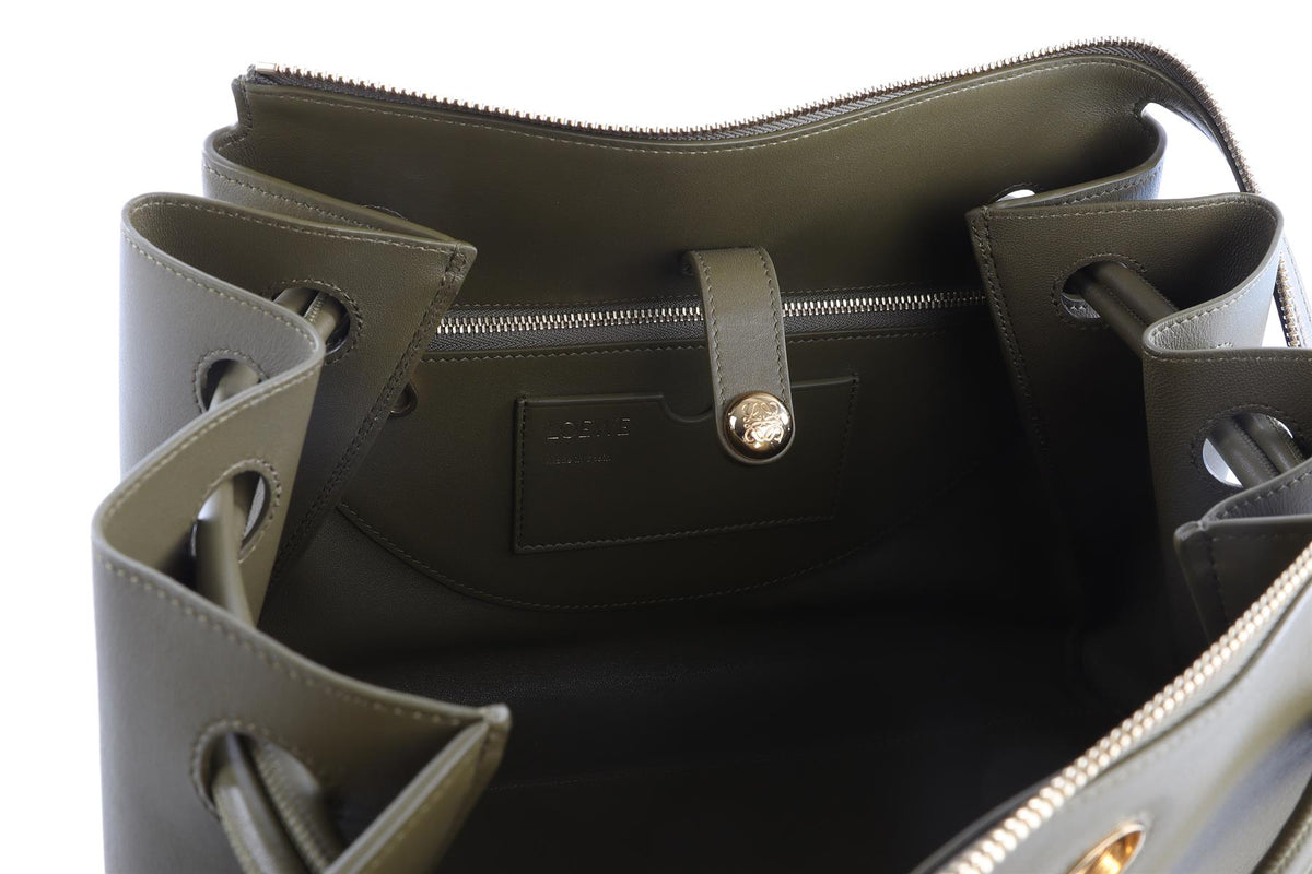 LOEWE GREEN MADRID MEDIUM LEATHER SHOULDER BAG