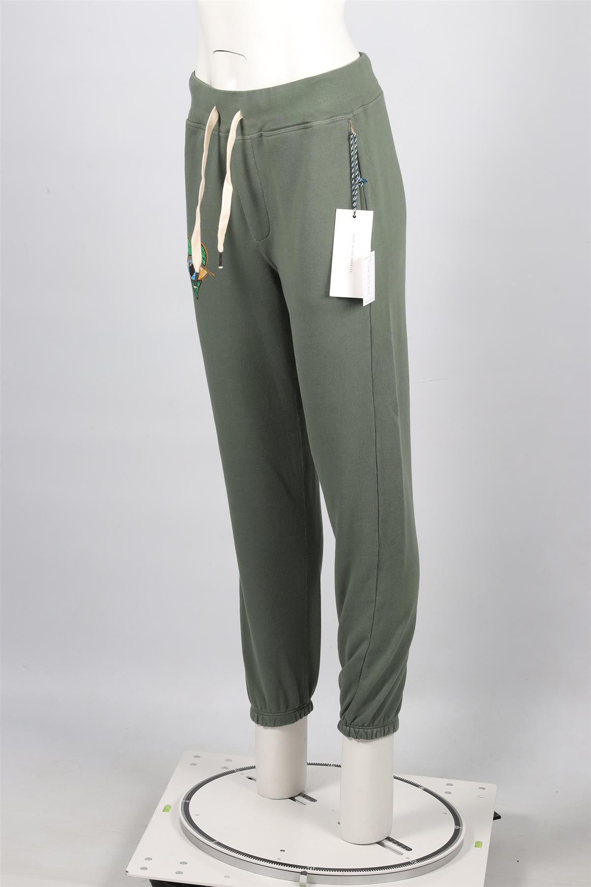 NSF + JACQUIE AICHE GREEN COTTON TRACK PANTS SMALL