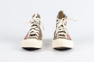 CONVERSE + COMME DES GARÇONS GREEN CANVAS SNEAKERS EU 39 UK 6 US 8