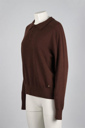 ÉTERNE BROWN CASHMERE SWEATER XSMALL-SMALL