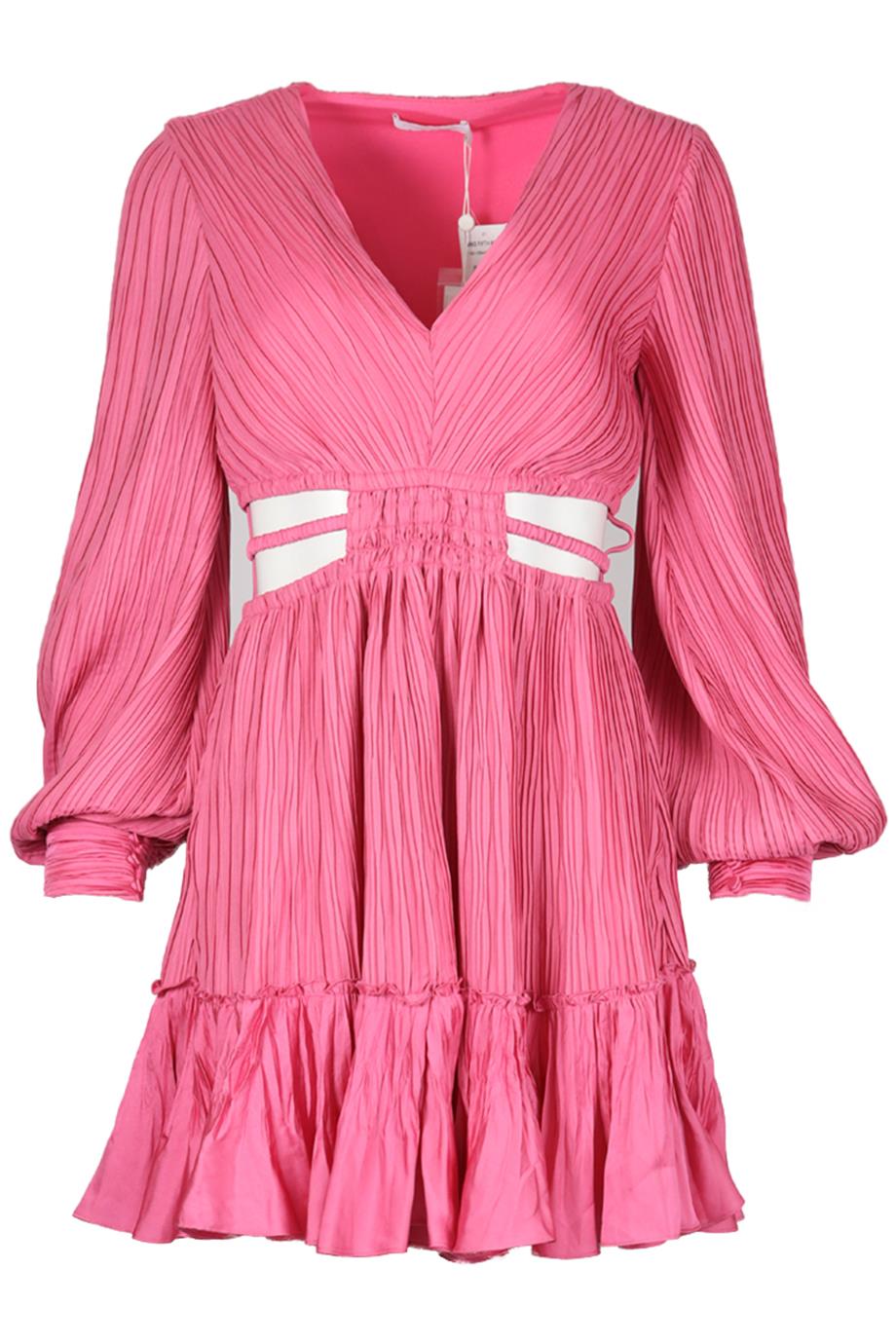 JONATHAN SIMKHAI CUTOUT SATIN MINI DRESS SMALL