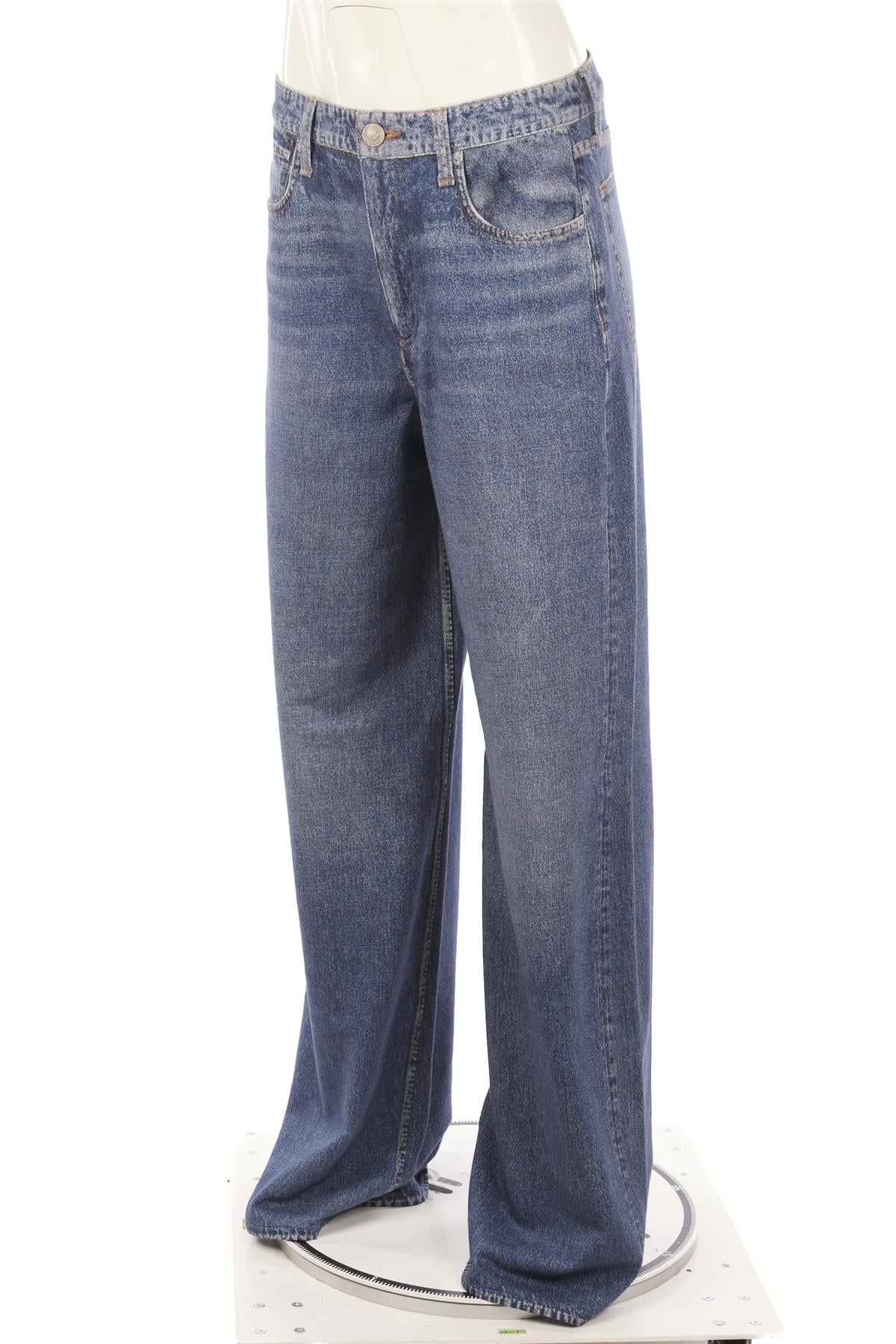 RAG & BONE BLUE COTTON WIDE LEG PANTS