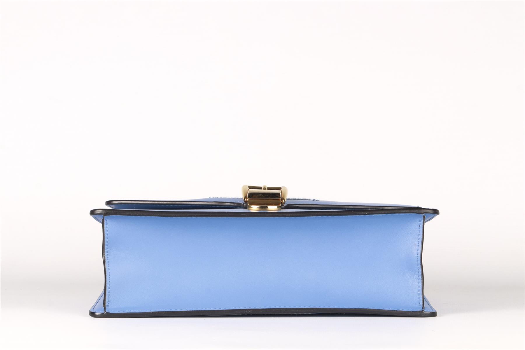 GUCCI BLUE SYLVIE SMALL LEATHER SHOULDER BAG