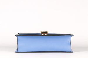 GUCCI BLUE SYLVIE SMALL LEATHER SHOULDER BAG