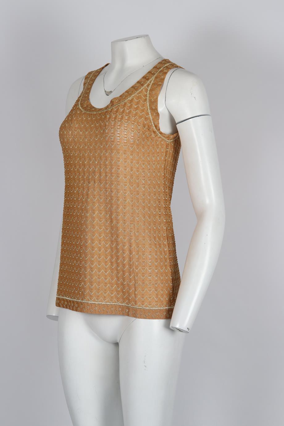 MISSONI CROCHET KNIT TOP IT 44 UK 12