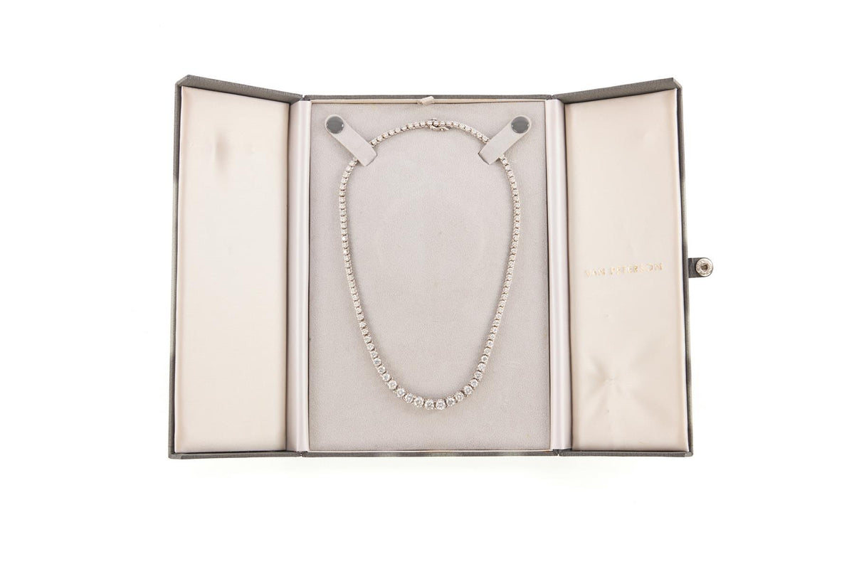 14K WHITE GOLD 11.5CTS DIAMOND NECKLACE