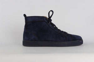 CHRISTIAN LOUBOUTIN NAVY MEN'S ST LOUIS SUEDE SNEAKERS EU 43.5 UK 9.5 US 10.5
