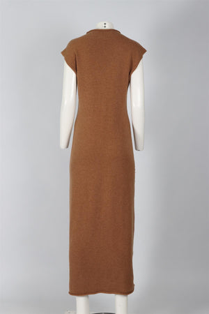 REFORMATION TAN CASHMERE MIDI DRESS XLARGE