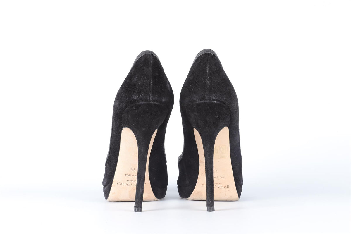 JIMMY CHOO BLACK SUEDE PUMPS EU 39 UK 6 US 9