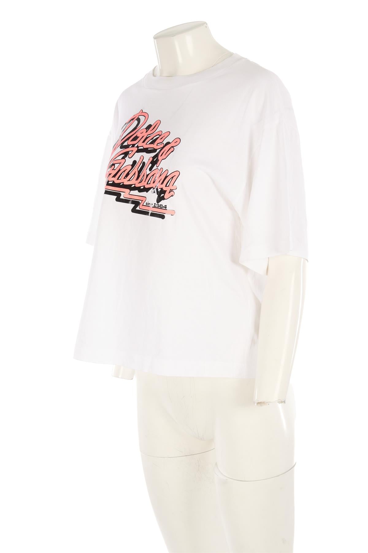 DOLCE & GABBANA WHITE COTTON T-SHIRT SMALL
