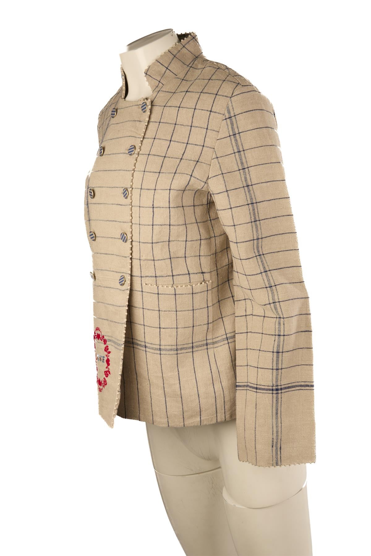 PÉRO BEIGE HEMP BLAZER SMALL