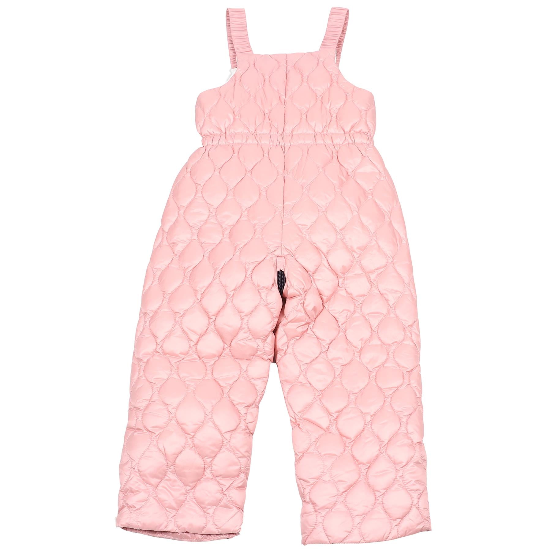 MONCLER PINK KIDS GIRLS PADDED SALOPETTES 2 YEARS