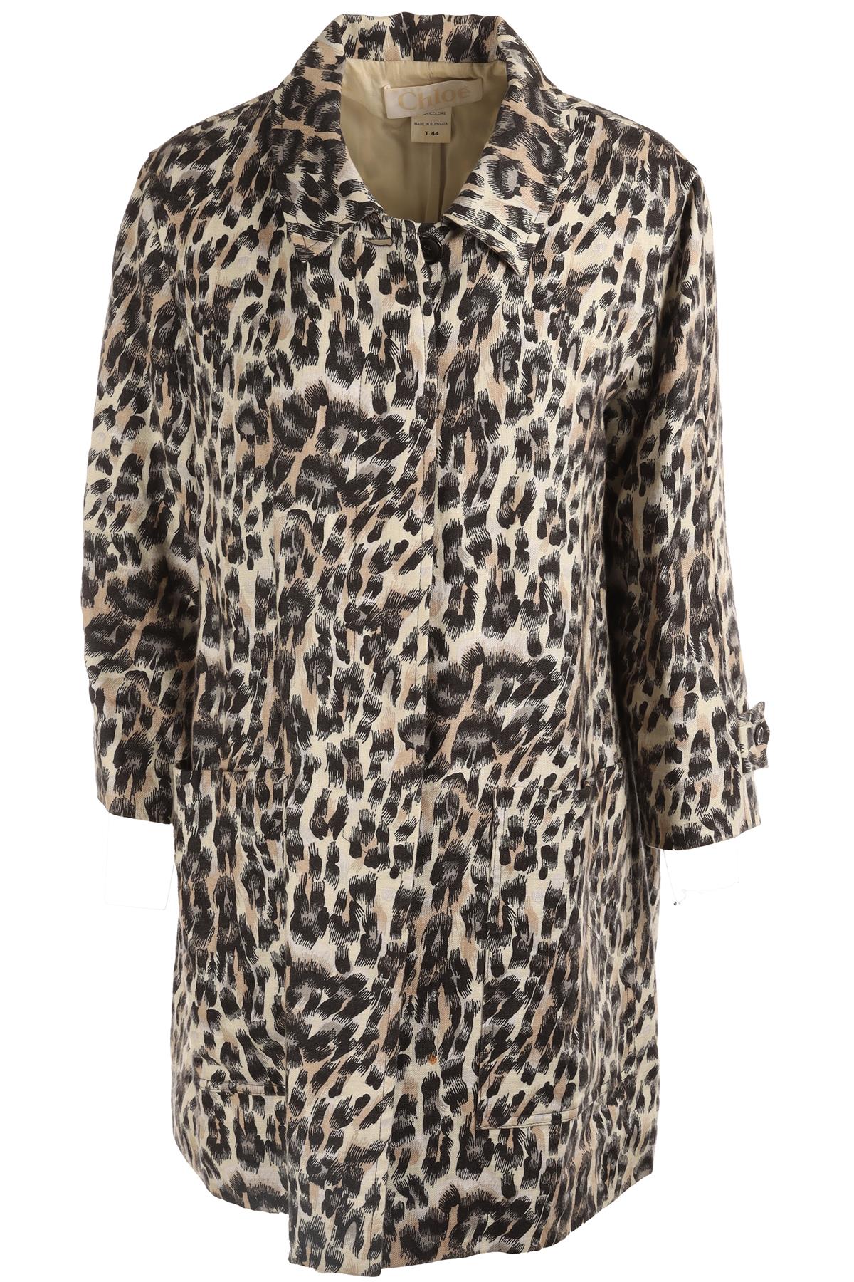 CHLOÉ BEIGE LINEN COAT FR 44 UK 16 US 12